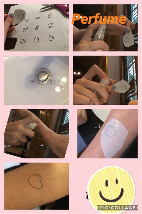 how to make fake tattoos with paper and perfume|temporary tattoos made with perfume.